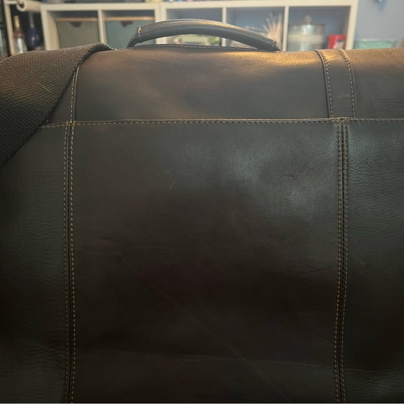 Samsonite brown leather computer bag - Picture 3 of 5